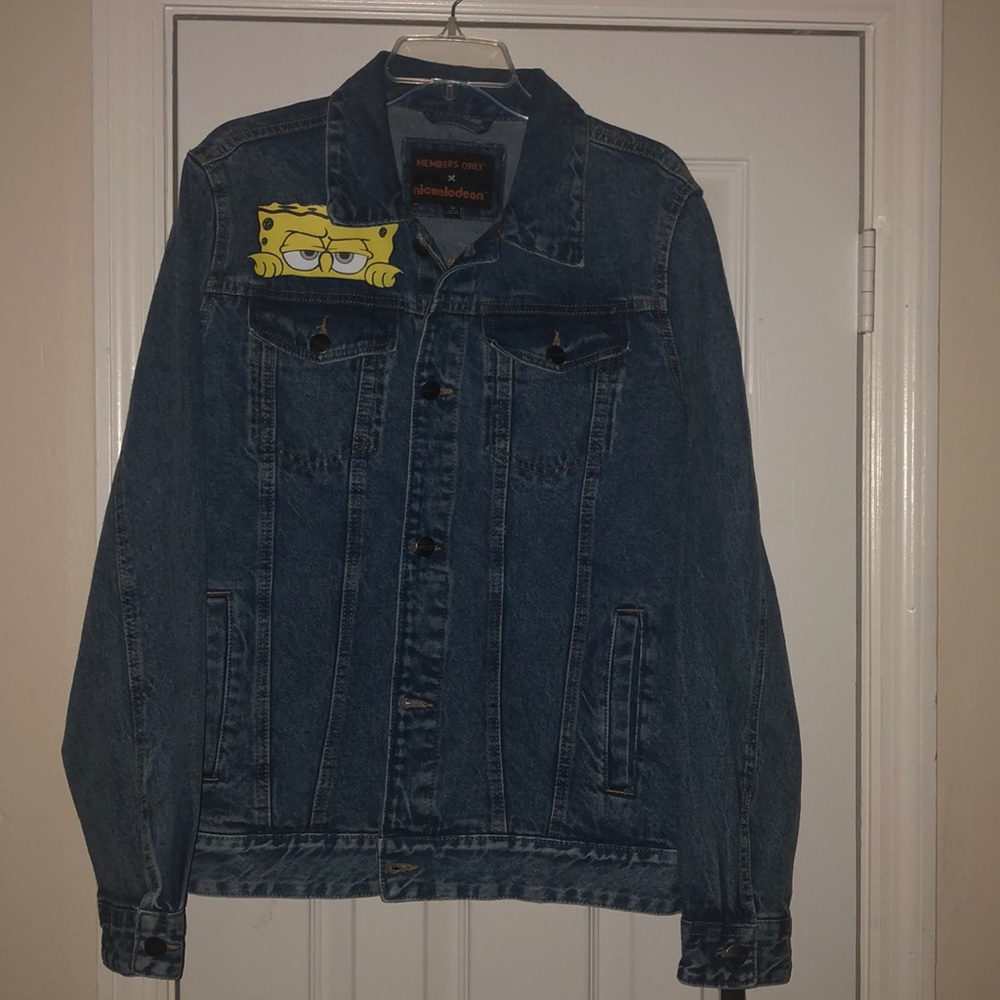 Members Only Spongebob denim jacket